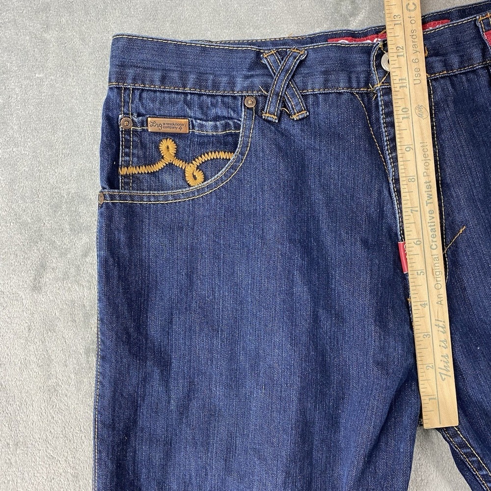 Vtg Lifted Research Group Jeans Mens 36x30.5 Blue Wolf Embroidered Y2K Baggy LRG - Picture 15 of 16